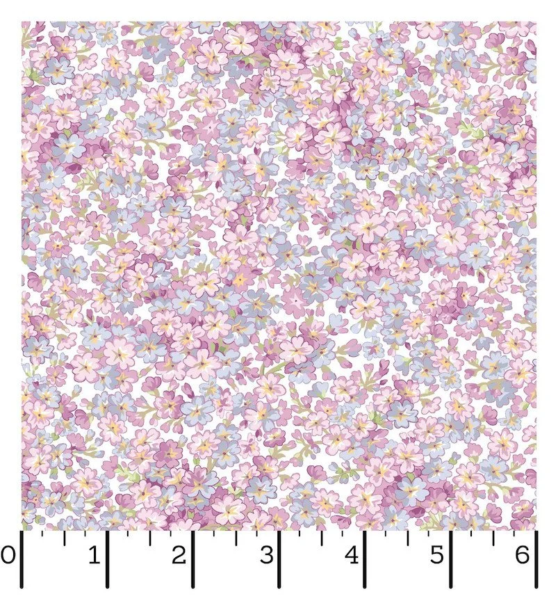 lilla様matblkm Full/Queen Lofty Slub Woodblock Print Floral Quilt Off White